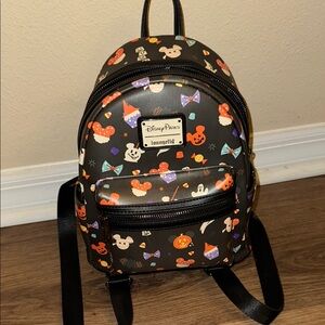 Loungefly Disney Parks Halloween Mini Backpack - Black and Orange